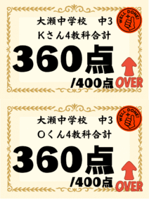 中間テスト結果1